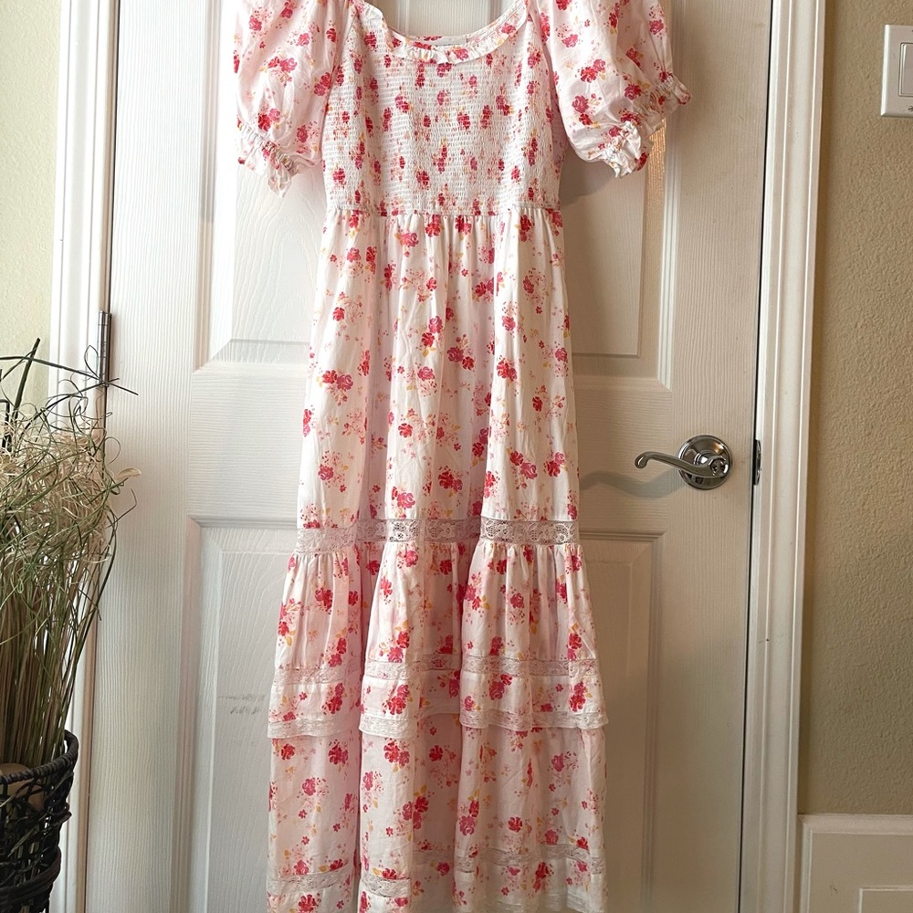 Womens Midi Floral Dress
